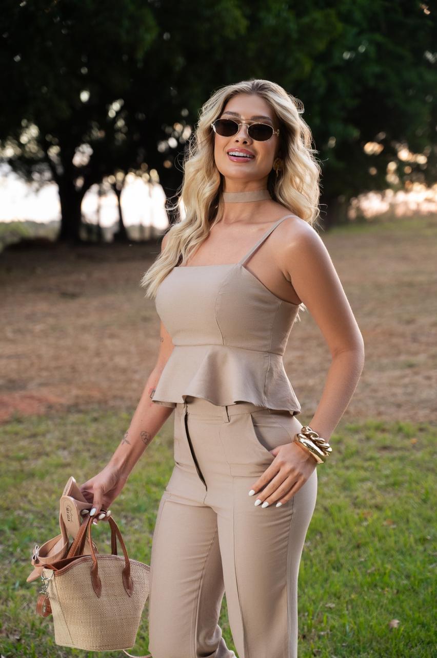 Conjunto de calça cenoura
