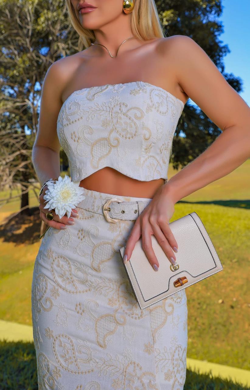 Conjunto saia midi Alana