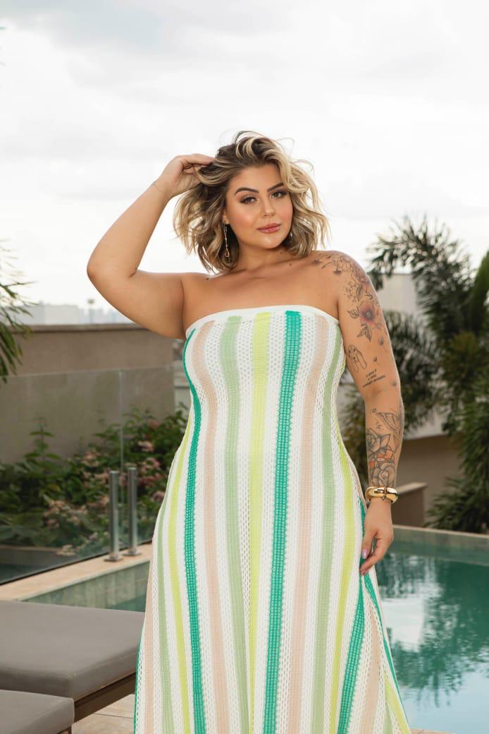 Vestido Mídi Crochê