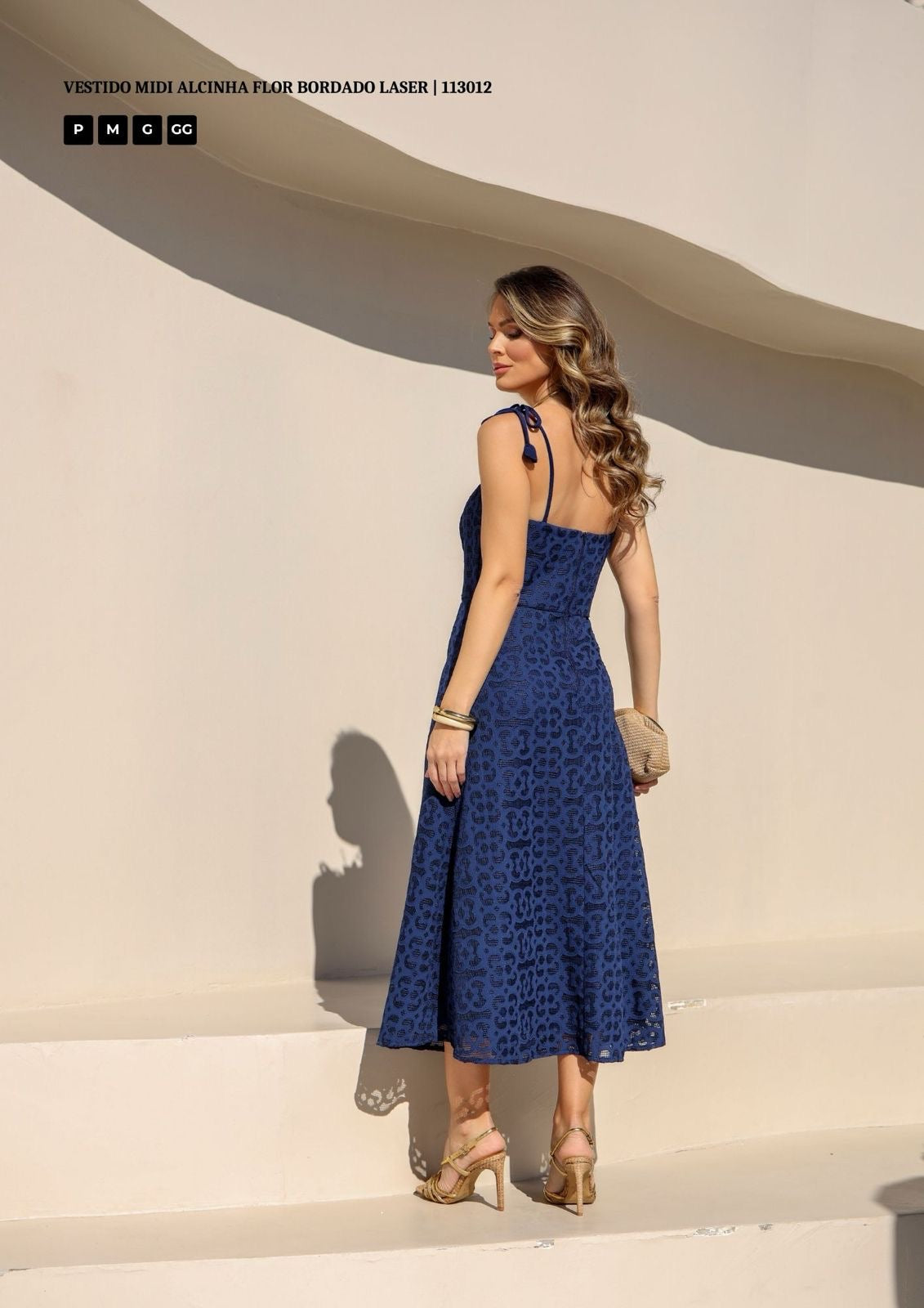 Vestido em gripir azul