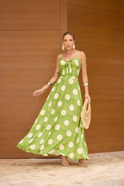 Vestido poa verde