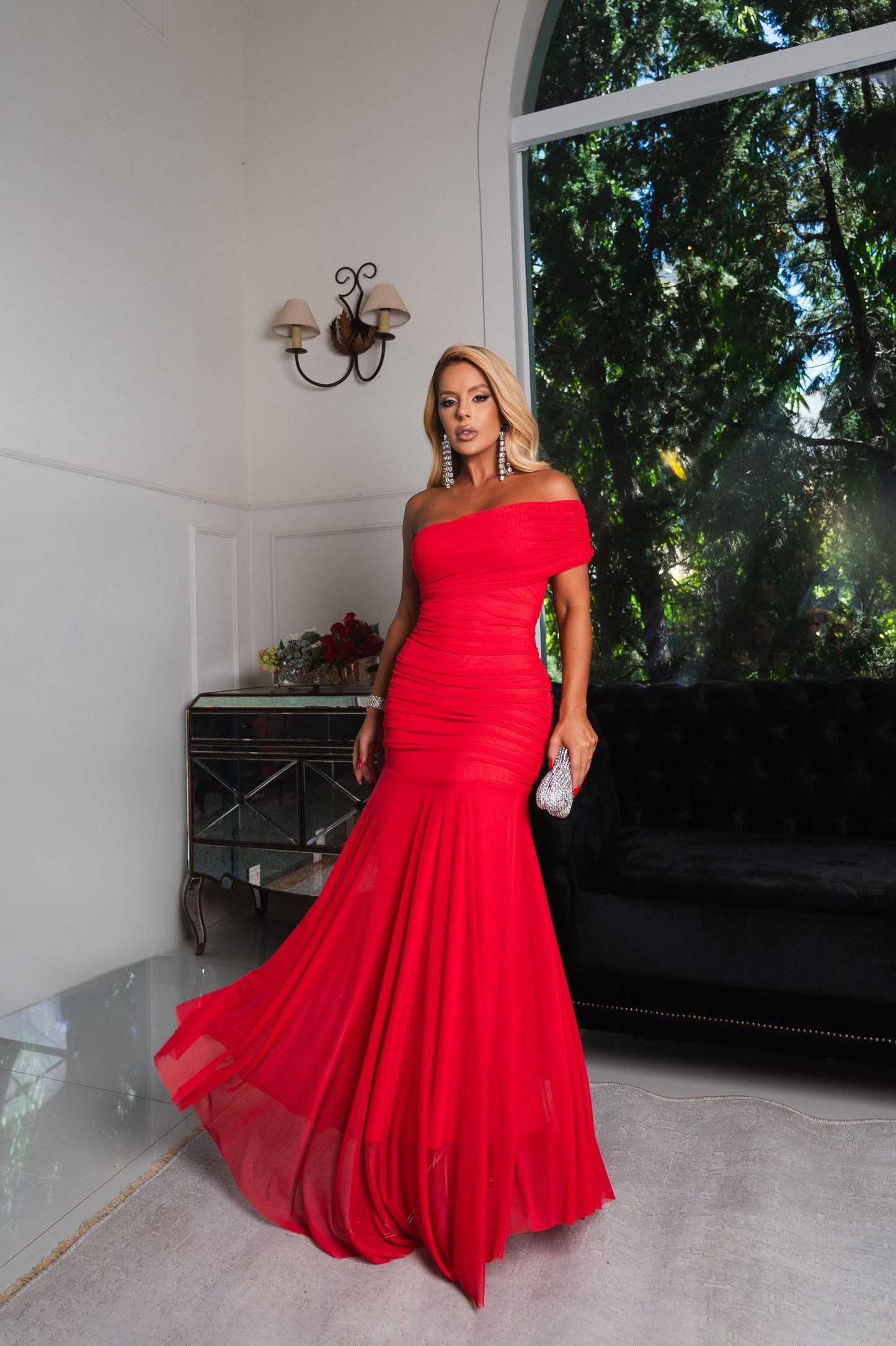 Vestido Mônica em tule Vermelho