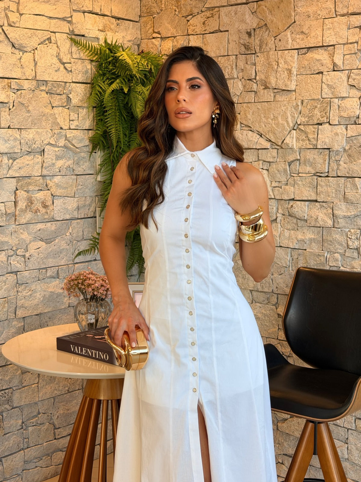 Vestido tricoline