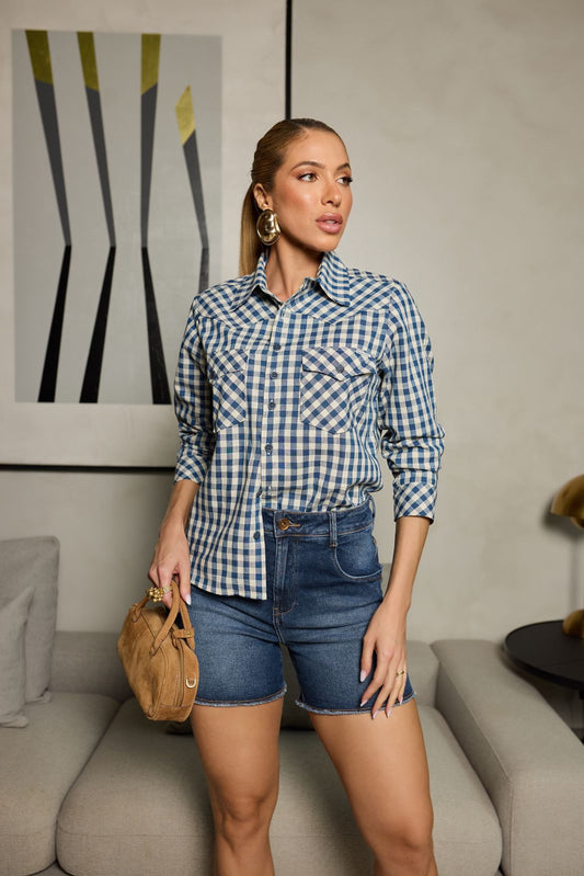CAMISA EM ALGODÃO XADREZ VICKY