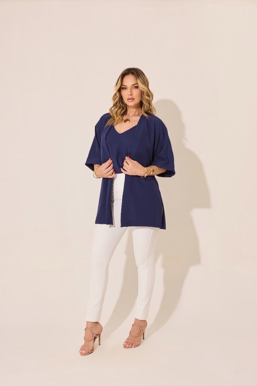 Conjunto blusa kimono