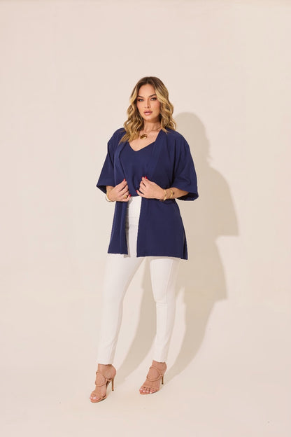 Conjunto blusa kimono