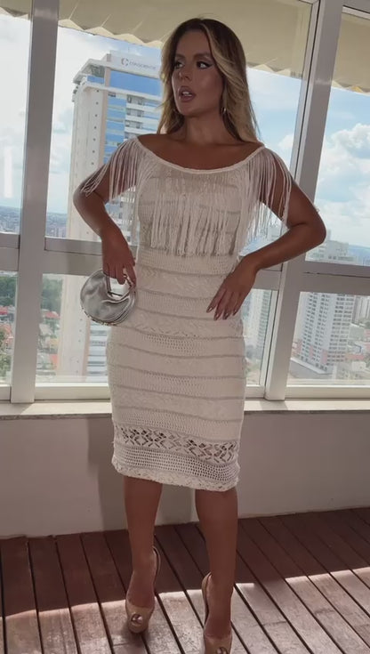 Vestido franjas